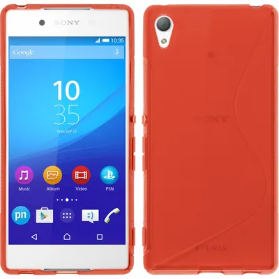 Produktbild von PhoneNatic Case kompatibel mit Sony Xperia Z3+ / Plus - rot Silikon Hülle S-Style + 2 Schutzfolien