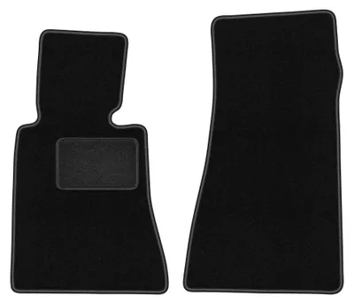 Image de Tapis avant en moquette pour BMW 7 E32 1986-1994 (berline) – 2 pièces, noirs, sur mesure – Wielganizator LUX