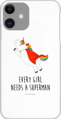 Produktbild von Mr. & Mrs. Panda Iphone 11 Handyhülle Einhorn Super - Weiß - Geschenk, Smartphone Hülle, Held, Einhörner, Freundin, Cover, Handy Schutzhülle, Superheld, Unicorn