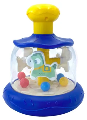 Obrázek produktu pro WOOPIE BABY Barevní Koníci Modrý Kolotoč s Kuličkami