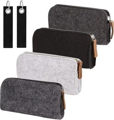 Immagine prodotto di Astuccio multifunzionale in pelle a quattro scomparti con ganci decorativi