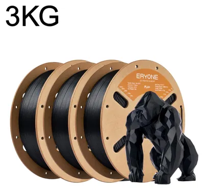 Obrázek produktu pro Filament pro 3D tiskárny PLA+ – PLA Plus 1,75 mm – vysoká pevnost – přesnost rozměrů ±0,03 mm – cívka 3 kg – černá