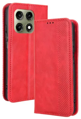 Produktbild von Coverup Vintage Style Klapphülle - Motorola Edge 70 Pro Hülle - Rot