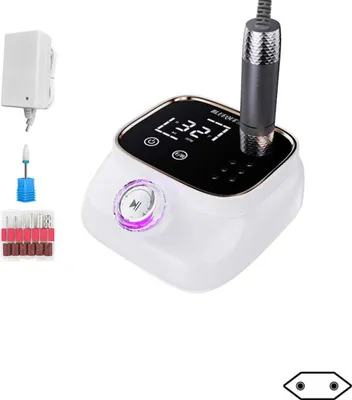 Produktbild von INF Professionelle 45000 U/min Elektrische Nagelfeile mit Speicherfunktion Weiß