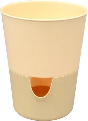 Zdjęcie produktu dla Doniczka Plastia Rosmarin - kość słoniowa jasna + ciemna 11 cm