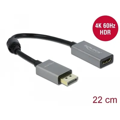 Produktbild von Delock Videoadapter - DisplayPort männlich zu HDMI weiblich