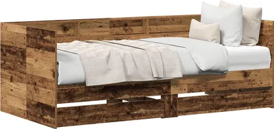 Produktbild von Möbel Tagesbett mit Schubladen Alte Holzoptik Holzwerkstoff 90 x 190 cm - Klassische Betten 3334002