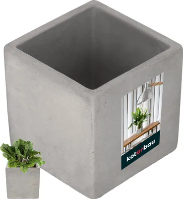 Obrázok produktu pre KOTARBAU® Kvetináč cachepot 20 x 20 cm pre kvety Rastliny z dekoratívneho betónu Štvorec