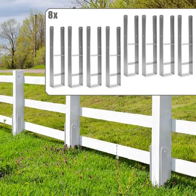 Produktbild von Aopunly Pfostenanker 101mm 8 Stück Pfostenhalter Pfostenträger Pfostenschuhe H-Anker für Carports Pfahlbauten Wildtürme Zäune Pergola