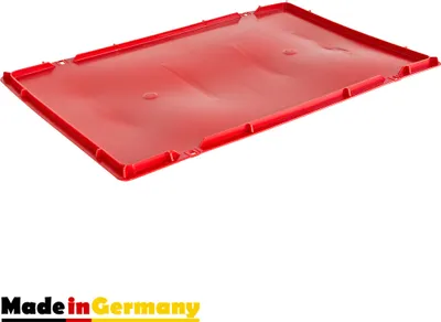 Produktbild von Deckel Eurobox 40 x 60 cm Deckel Fleischerkiste 40 x 60 cm Deckel Fleischkiste Deckel Metzgerkiste Deckel Stapelkiste Eurokasten 40 x 60 cm Rot Kingpower