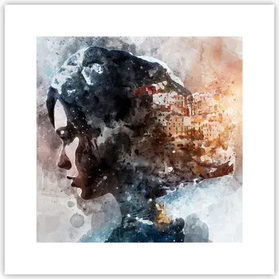 Produktbild von Poster - Poster ohne Rahmen - Frau Abstraktion - 30x30 cm - Wand Bild - Wanddeko - Wandbilder - Kunstposter - Wandposter - Bilder - Kunstdruck - Wanddekoration - Wandbild - P2XAC30x30-3956