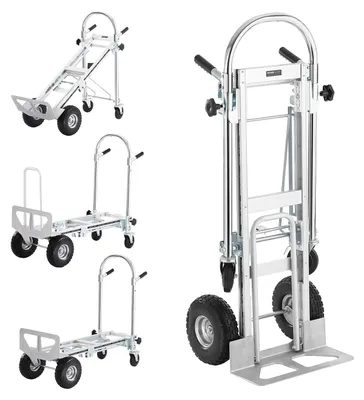 Obrázek produktu pro Skládací vozík 4 v 1 – vozík na stěhování – transportní vozík – plošinový vozík – vozík – nosnost 454 kg