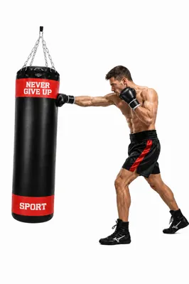 Produktbild von Boxsack 50 Kg – Trainier Härter. Schlag Sicherer. Never Give Up!, KI-generiertes Bild