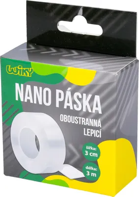 Produktbild von Wiky Nano Klebeband doppelseitig transparent wiederverwendbar 3 m x 3 cm