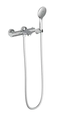 Produktbild von EISL Badewannenarmatur CLAUDIO mit Thermostat inkl. Handbrause und Halter, Thermostatarmatur Wanne, Chrom