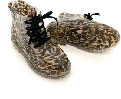 Produktbild von Kinder Gummistiefel Schnürboots Mädchen Herbst Stiefeletten Stiefel Boots Typ880 Leopard 29
