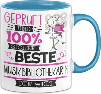 Produktbild von Musikbibliothekarin Geschenk Becher Tasse Gott Schuf Alle Menschen Gleich Nur Die Besten Durfeten Musikbibliothekarin Werden Geschenkidee Lustig (Blau)