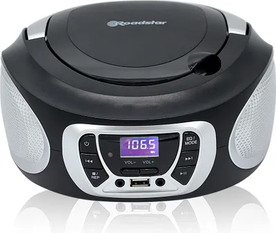 Produktbild von Roadstar CDR-365U/SL, Schwarz, Silber, Tragbarer CD-Player
