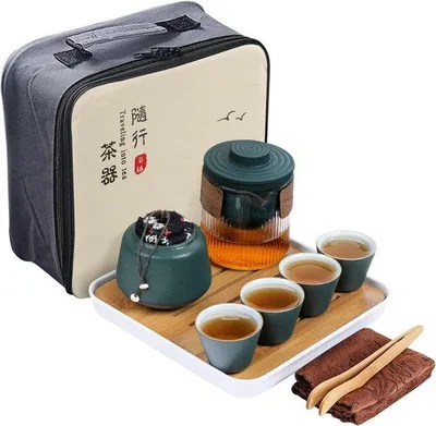 Produktbild von Japanische grüne Tee-Kollektion - Antik-Keramik-Box - Geschenkzertifikat für 5 Stücke
