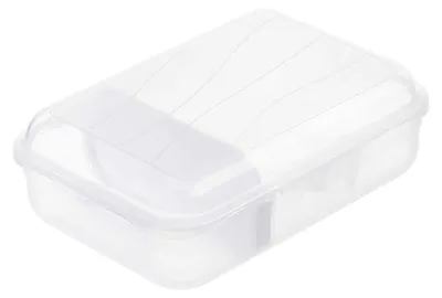 Productafbeelding van Vesperdoos 0,9 liter met uitneembare tussenschot, kunststof, transparant
