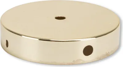 Produktbild von Zylindrischer Baldachin 1-flammig 2 Seitenlöchern Messing Ø120 H:25 mm EC87