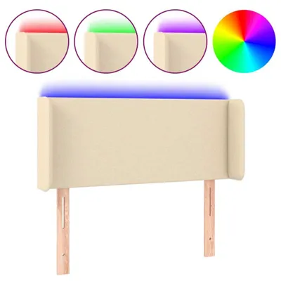 Produktbild von vidaXL LED Kopfteil Creme 83x16x78/88 cm Stoff
