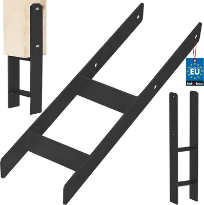 Produktbild von KOTARBAU® H-Pfostenträger zum Einbetonieren 150 mm / 600 mm aus verzinkter pulverbeschichteter Stahl Schwarz Pfostenanker Balkenschuhe Stützenfuß Pfostenschuh mit Betonanker Stahlträger Stahlanker