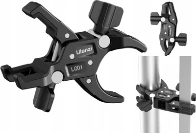 Produktbild von Doppelter Befestigungshalter, Klemmhalter, Magic Arm, 2x Klemme / Super Clamp / ULANZI / LC01