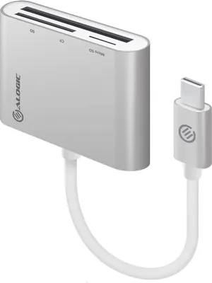 Produktbild von Alogic Card Reader USB-C SD, Micro SD, Compact Flash  Silber