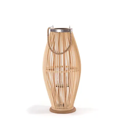 Obrázok produktu pre Dekoratívny lampáš "ZYA" | Bambus | Prírodný lampáš | Veľkosť: 70 cm