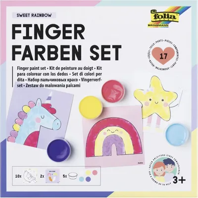 Produktbild von folia Fingerfarben-Set "SWEET RAINBOW"