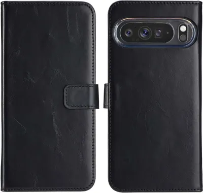 Produktbild von Selencia Echtleder Klapphülle Google Pixel 9 Pro XL - Schwarz
