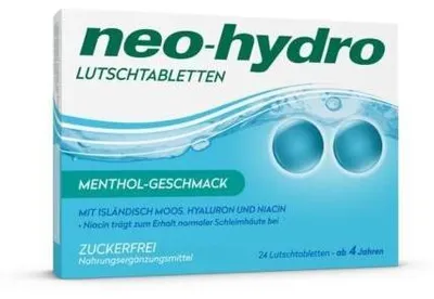 Produktbild von Neo-Hydro Lutschtabletten Menthol zuckerfrei 24 St