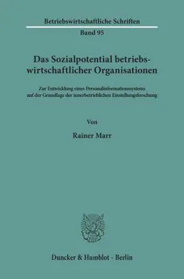 Image de Das Sozialpotential betriebswirtschaftlicher Organisationen.