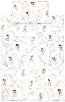 Produktbild von TupTam Kinder Bettwäsche Set Babybettwäsche Bettbezug 100 x 135 120 x 90 Kissenbezug 40 x 60 Jungen Mädchen 2-tlg, Farbe: Beige/ Feen, Größe: 135x100 cm