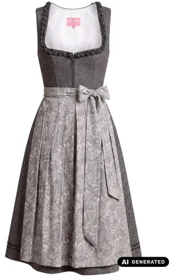 Produktbild von Dirndl Ryselle 70cm Länge grau 34