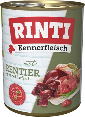 Produktbild von Rinti - Pur Kennerfleisch 12x800g  |  Rentier