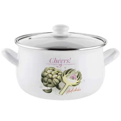 Produktbild von Emalierter Topf mit Deckel EMALIA POLSKA PLESZEW ARTI 4,7 l / Emaille Kochtopf