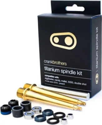 Immagine prodotto di Asse pedali Crankbrothers in titanio, colore giallo/nero, taglia unica