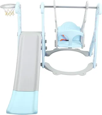 Imagen del producto de Estructura de escalada para niños pequeños con columpio, que incluye características de seguridad