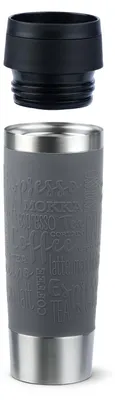 Obrázok produktu pre EMSA Travel Mug Classic Grande, Šedá, Nerezová oceľ, Silikón, Nerezová oceľ, Polypropylén (PP), 500 ml, 8,3 cm, 240 mm
