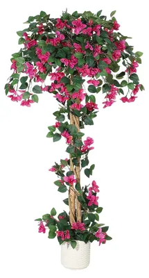 Image de Arbre artificiel, design réaliste, utilisation polyvalente à l'extérieur et à l'intérieur, rose, 5 pieds