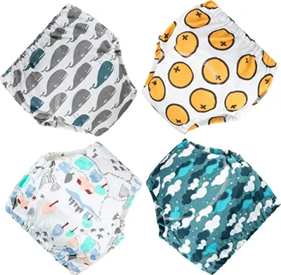 Produktbild von Baby Trainerhosen Töpfchentraining Unterwäsche Windeln Windelhose zum Toilettentraining Töpfchentraining, 4 Stück（110）