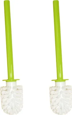 Produktbild von Sanwood 2er Set Aurora grün 7382491 Toilettenbürste Weiß Bürstenkopf mit Acryl Griff Klobürste - Ersatztoilettenbürste - Ersatzklobürste