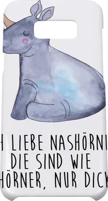 Produktbild von Mr. & Mrs. Panda Samsung Galaxy S8 plus Handyhülle  Einhorn Nashorn - Weiß - Geschenk, Regenbogen, Hülle, Handy, Unicorn, Cover, Zoo, Lustig, Handycover, Nashörner