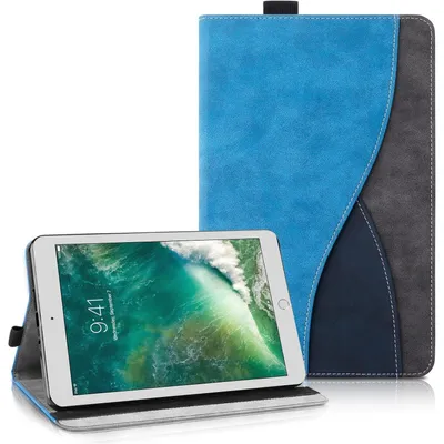 Productafbeelding van Beschermhoes voor iPad 9,7 inch (6e/5e generatie) met portemonnee en standfunctie, blauw