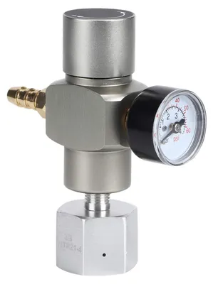 Mini-CO2-Gasregler 2-in-1 mit Manometer, Adapter 3/8" auf TR21.4