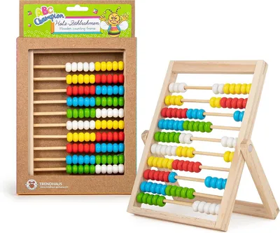 Productafbeelding van Champions houten telframe - 100 rekenschuiver voor de basisschool
