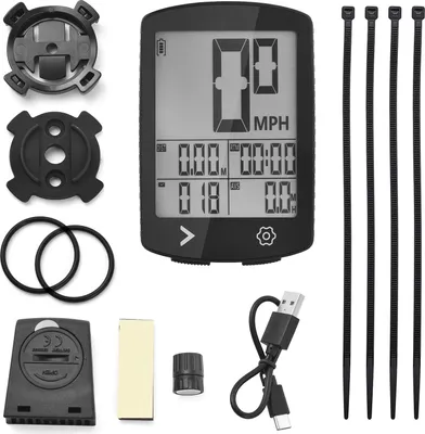 Image de Compteur kilométrique et tachymètre pour vélo, ordinateur sans fil, LCD haut et clair, IPX6, étanche, batterie de 30 heures, charge de type C, vélo