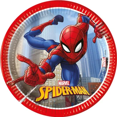 Produktbild von SPIDERMAN Marvel Geburtstagsteller 20cm 8St.